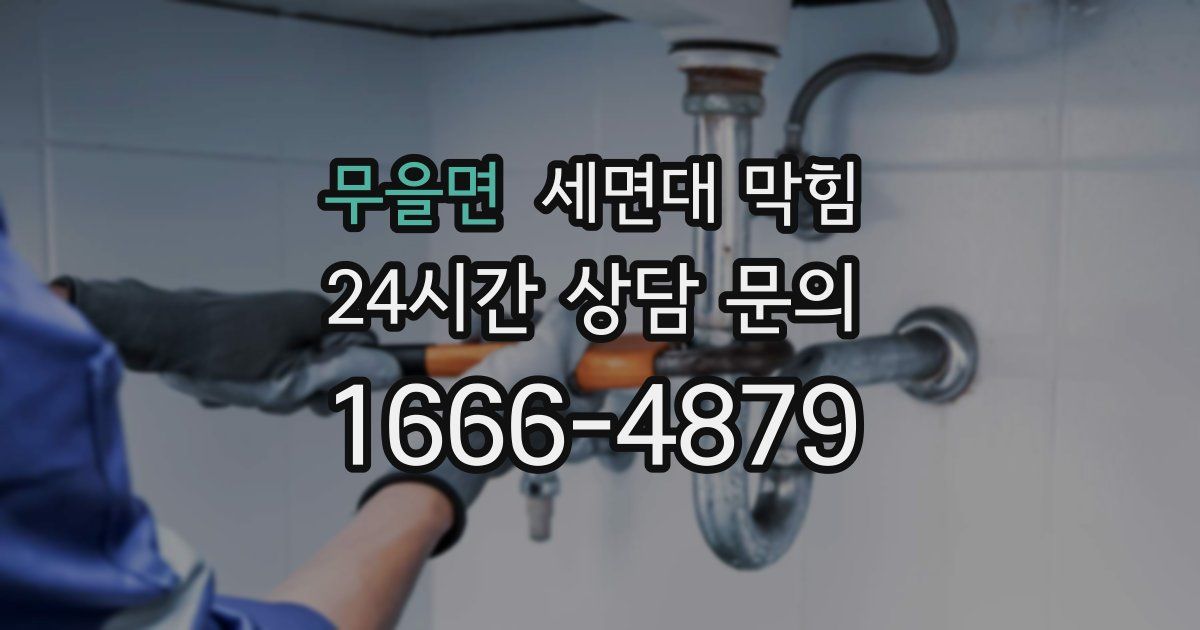 무을면 세면대 막힘
