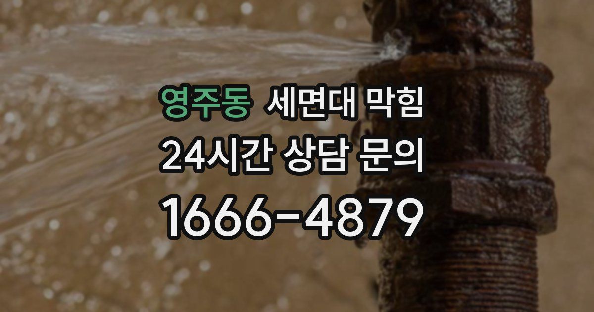 영주동 세면대 막힘
