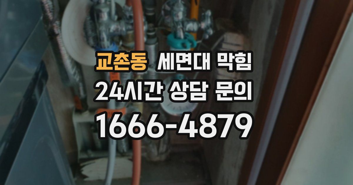 교촌동 세면대 막힘