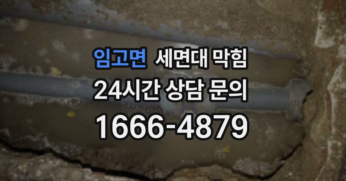 임고면 세면대 막힘