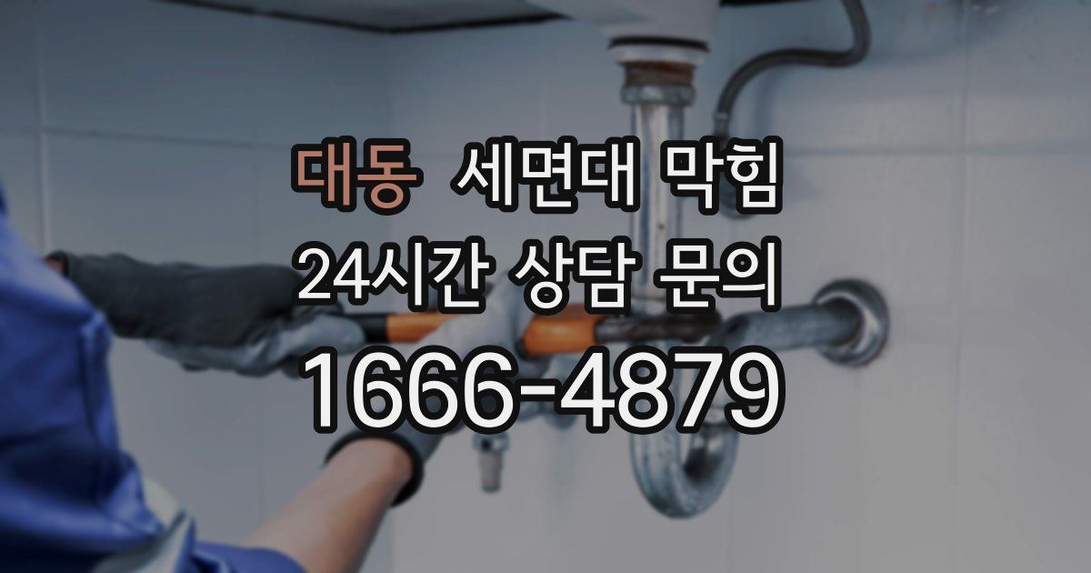 대동 세면대 막힘