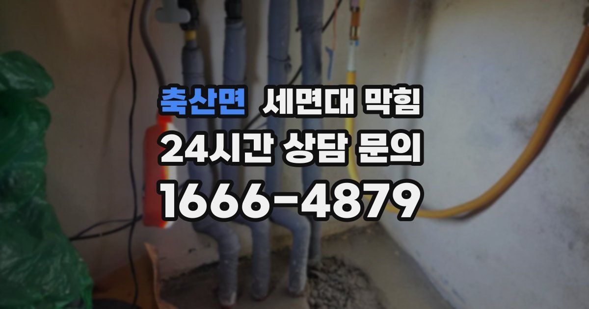 축산면 세면대 막힘