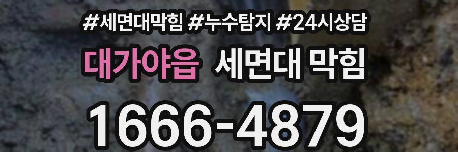 대가야읍 세면대 막힘