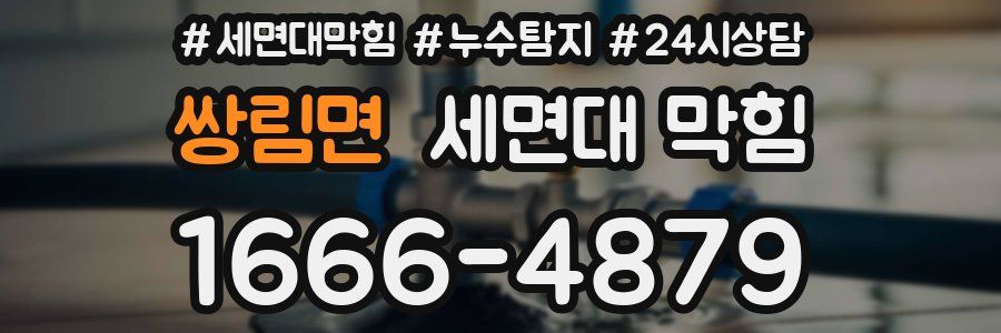 쌍림면 세면대 막힘