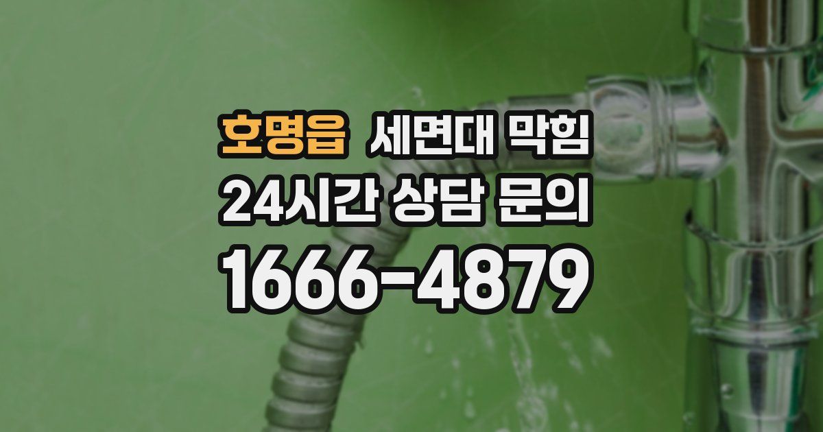 호명읍 세면대 막힘