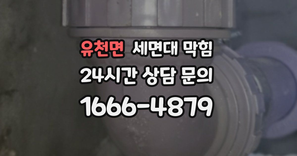 유천면 세면대 막힘