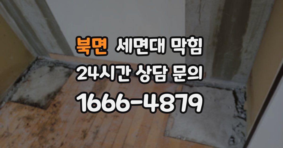 북면 세면대 막힘