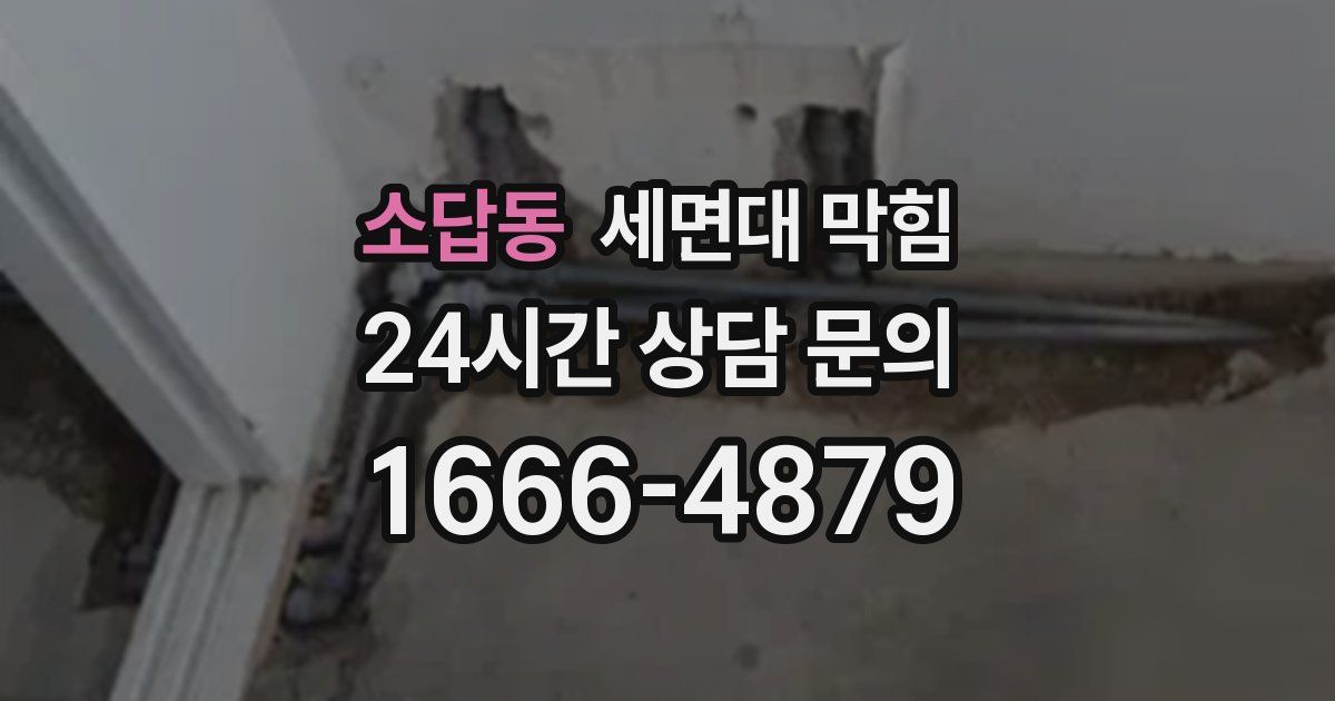 소답동 세면대 막힘