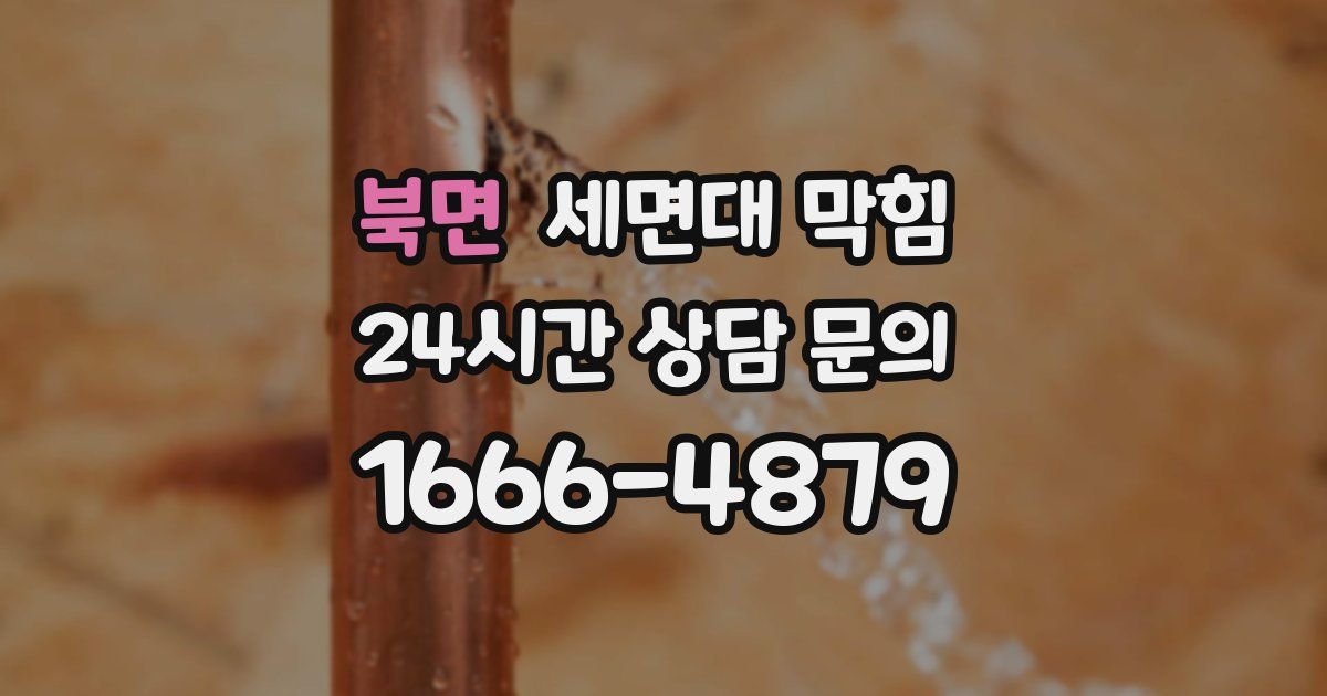 북면 세면대 막힘