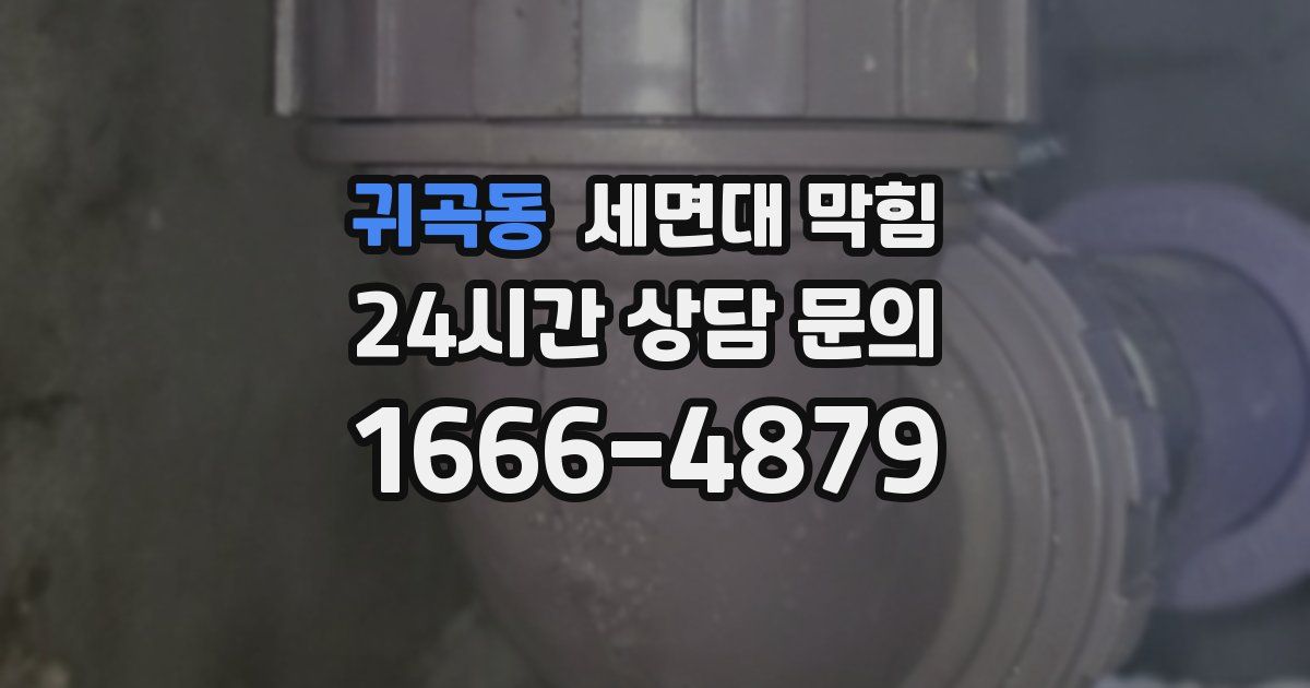 귀곡동 세면대 막힘