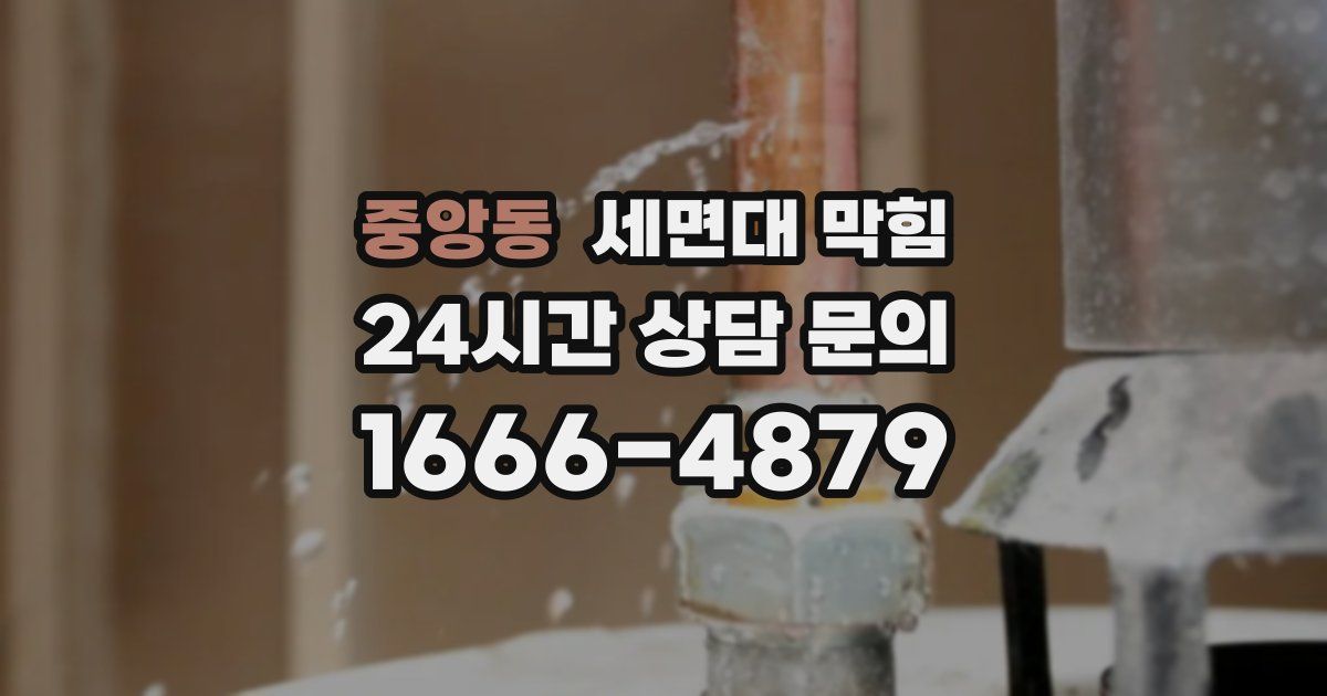 중앙동 세면대 막힘