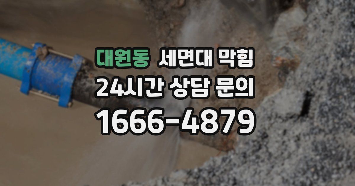 대원동 세면대 막힘