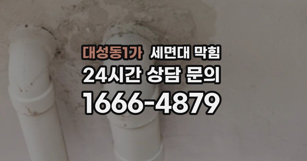 대성동1가 세면대 막힘