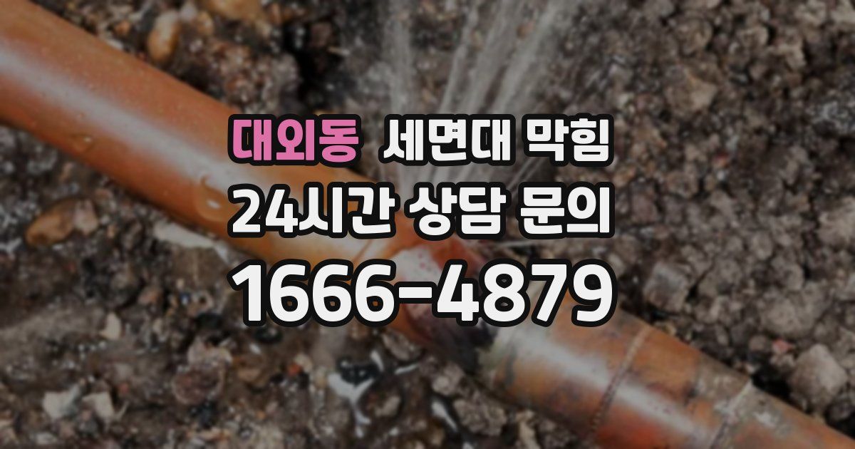 대외동 세면대 막힘