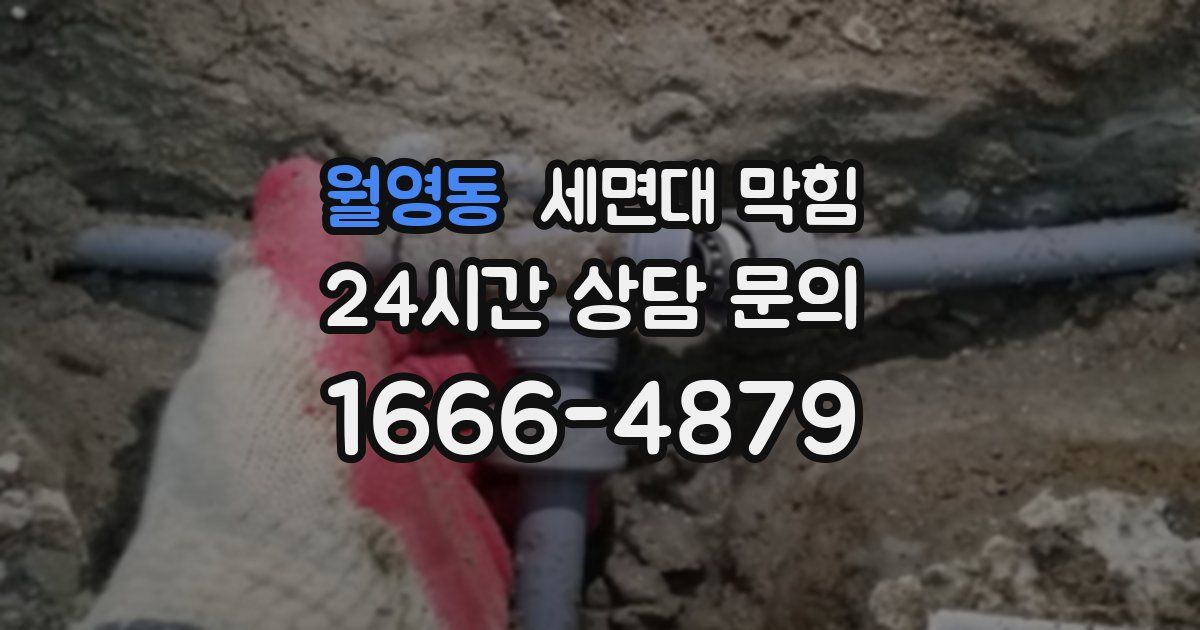 월영동 세면대 막힘