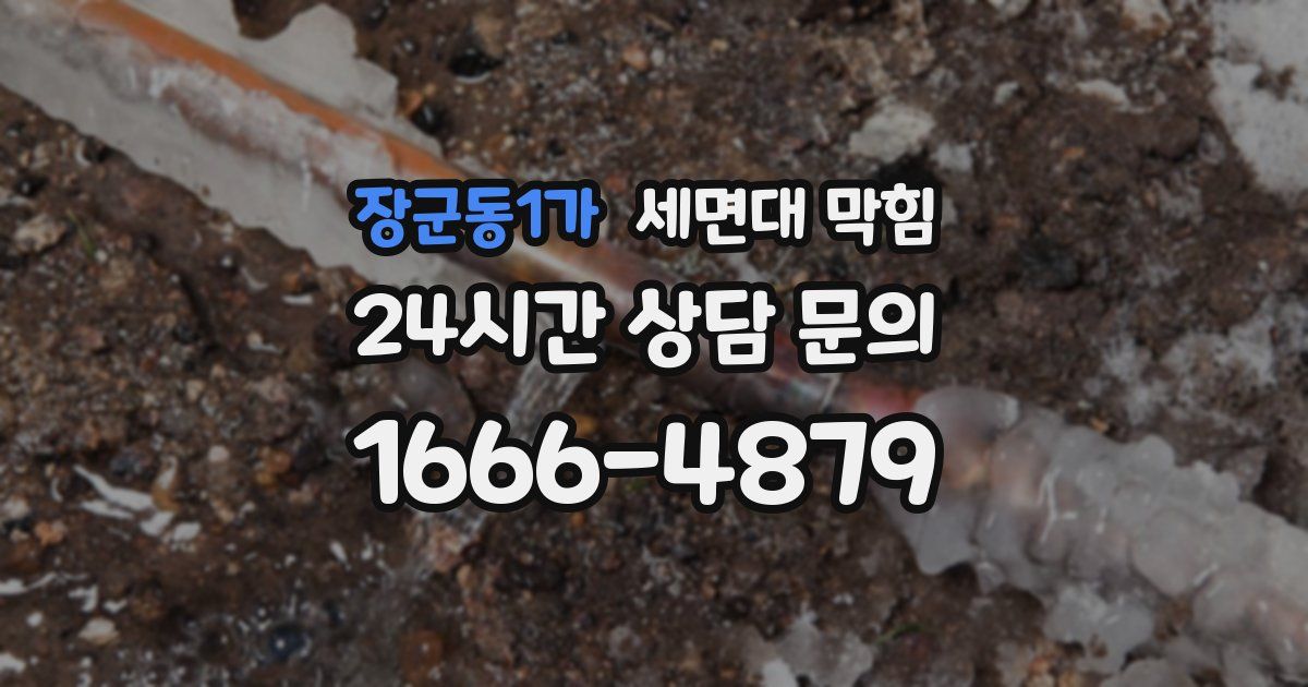 장군동1가 세면대 막힘
