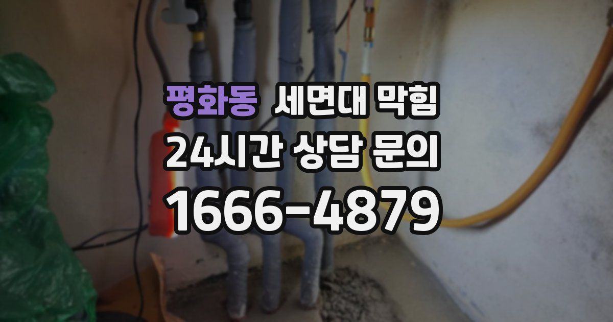 평화동 세면대 막힘