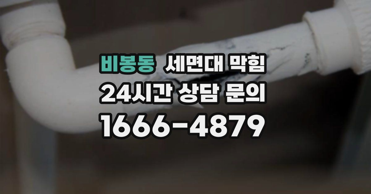 비봉동 세면대 막힘
