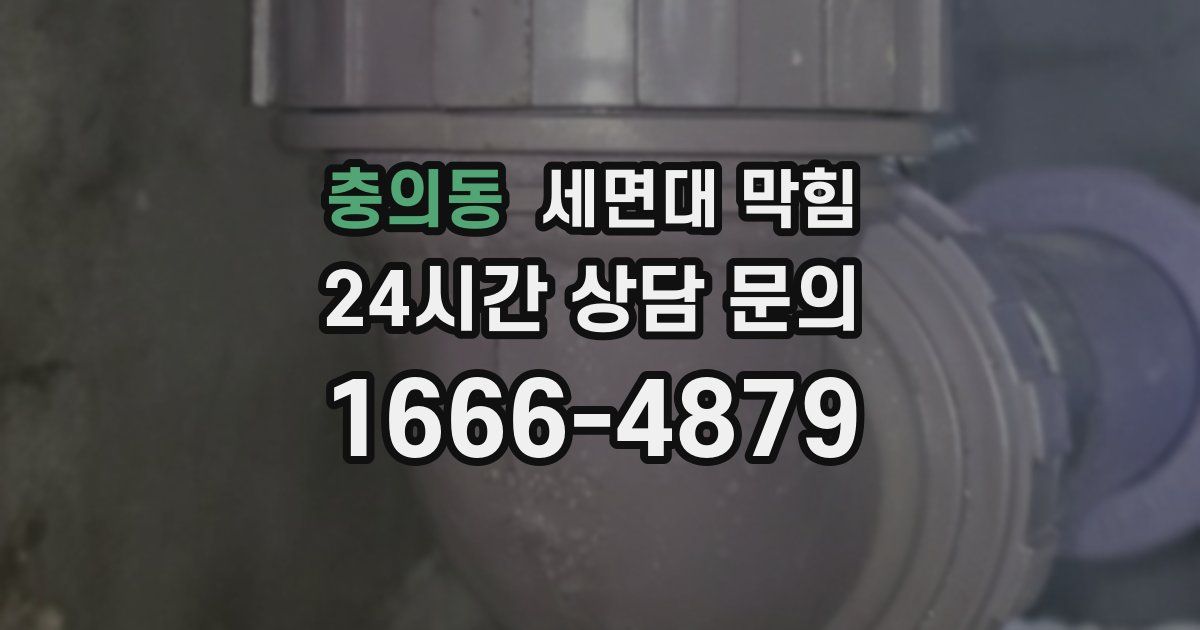 충의동 세면대 막힘