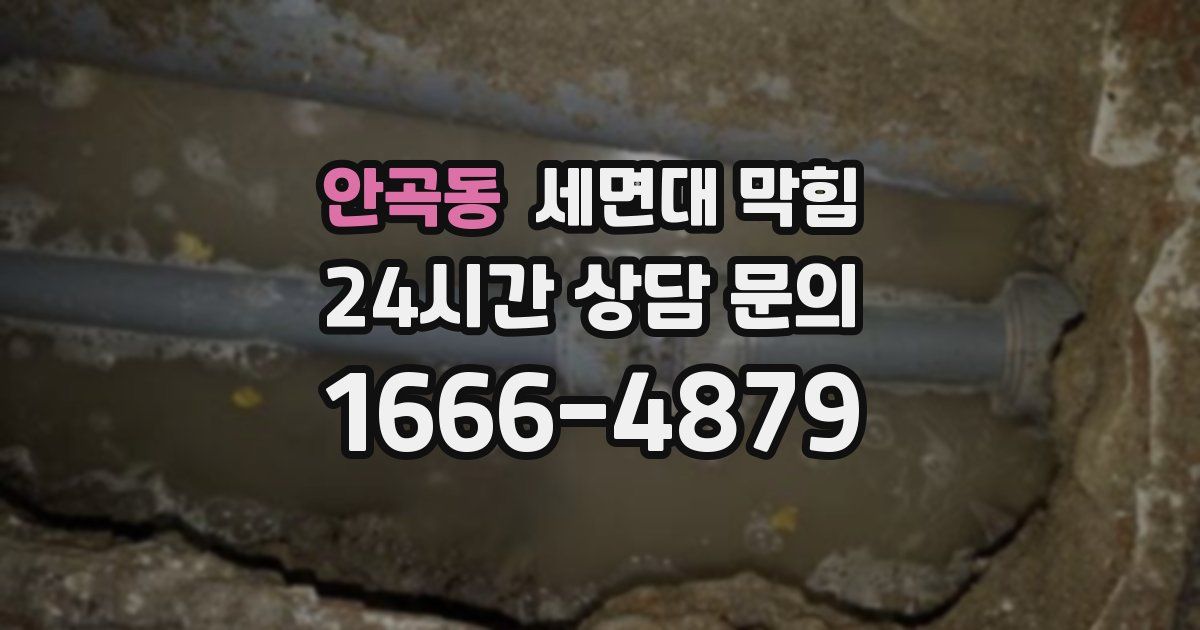 안곡동 세면대 막힘