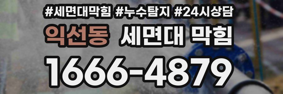 익선동 세면대 막힘