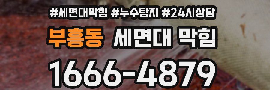 부흥동 세면대 막힘