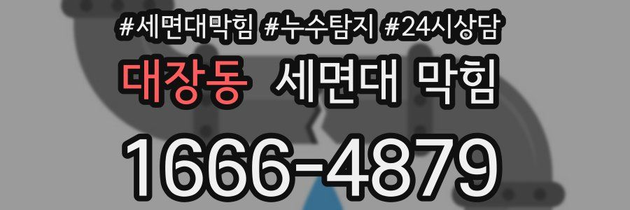 대장동 세면대 막힘