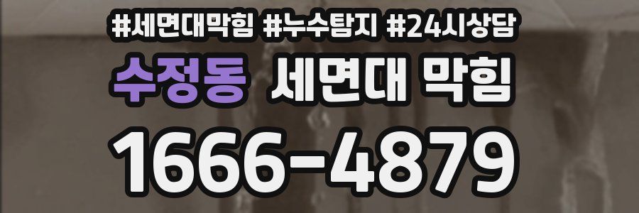 수정동 세면대 막힘