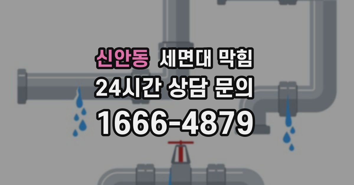 신안동 세면대 막힘