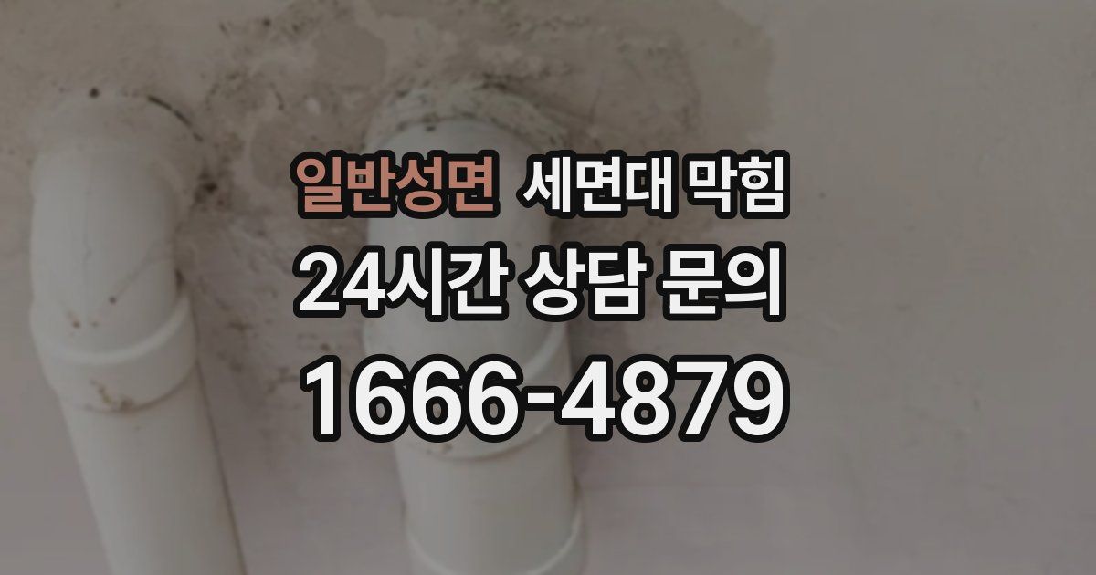 일반성면 세면대 막힘