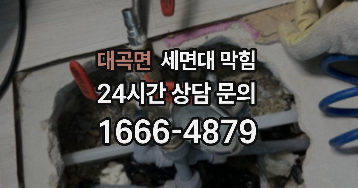 대곡면 세면대 막힘