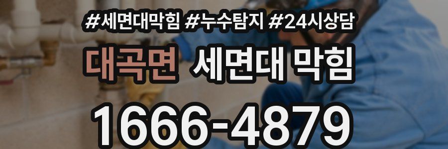 대곡면 세면대 막힘