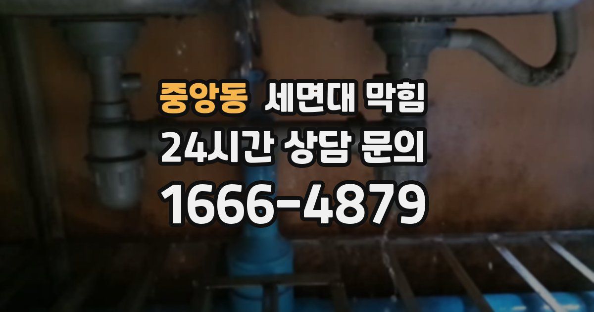 중앙동 세면대 막힘