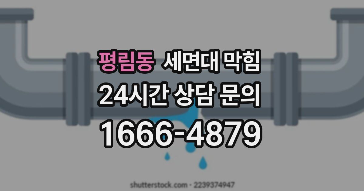 평림동 세면대 막힘