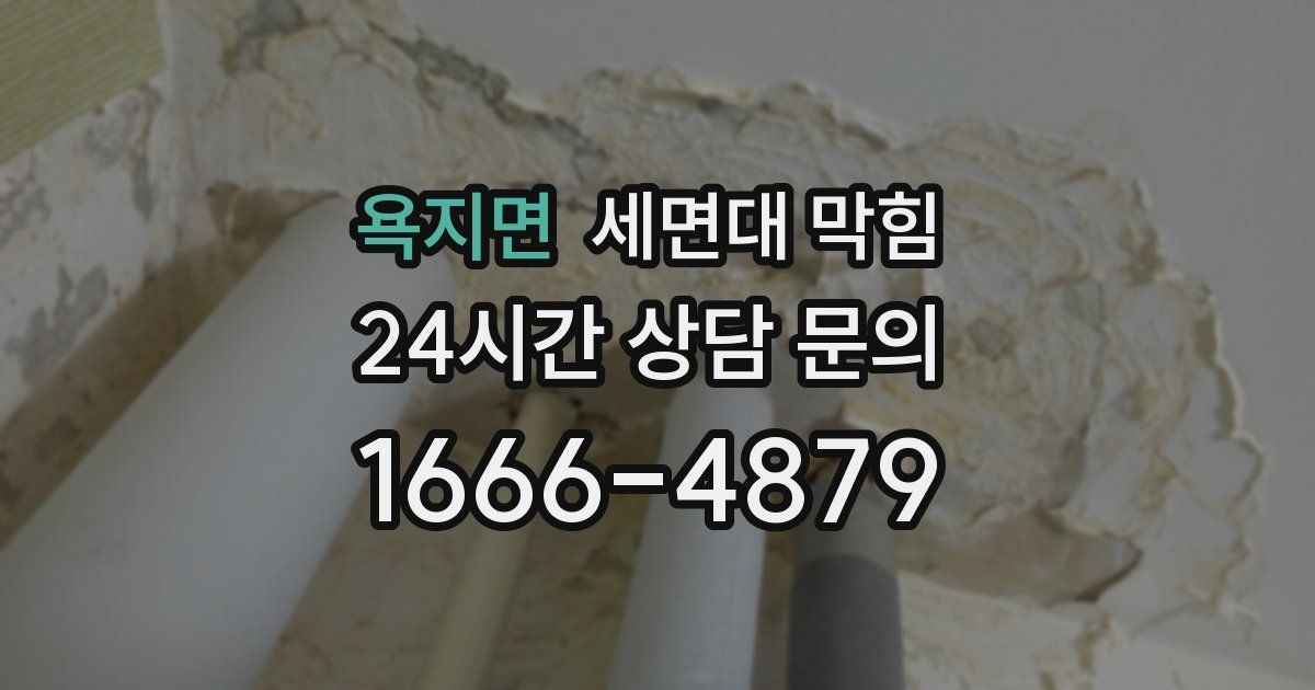 욕지면 세면대 막힘