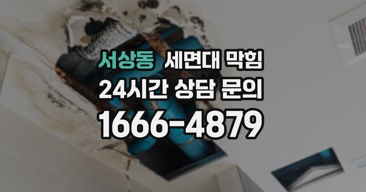 서상동 세면대 막힘