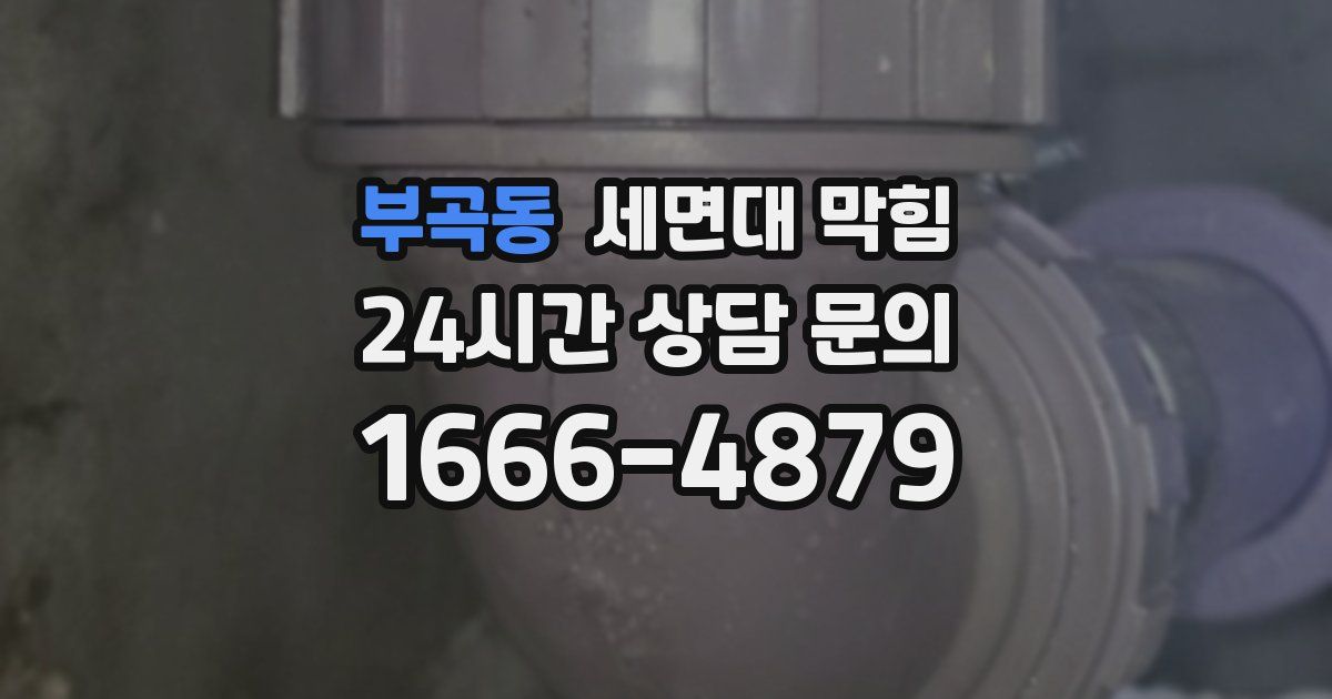 부곡동 세면대 막힘
