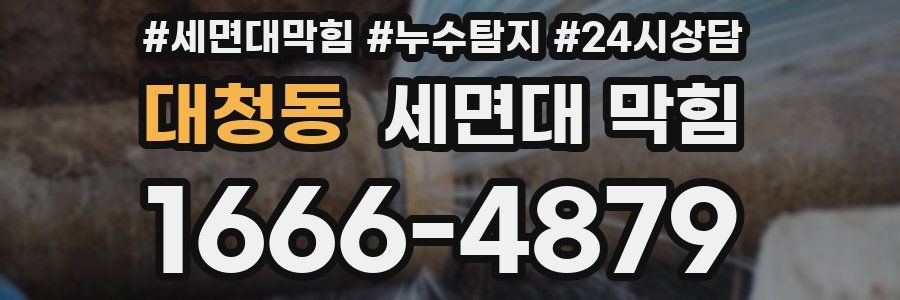 대청동 세면대 막힘