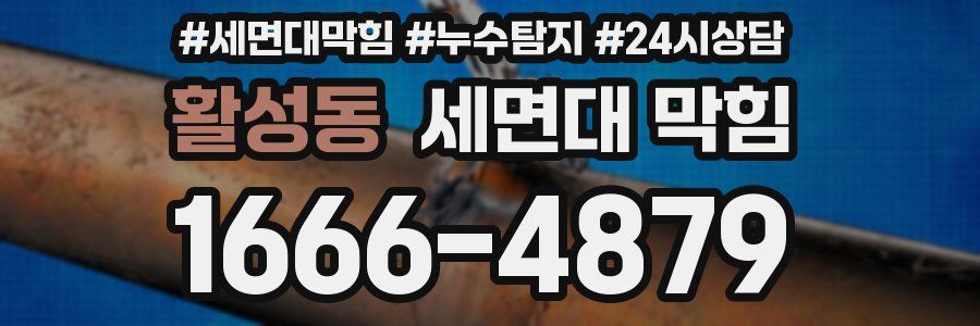 활성동 세면대 막힘