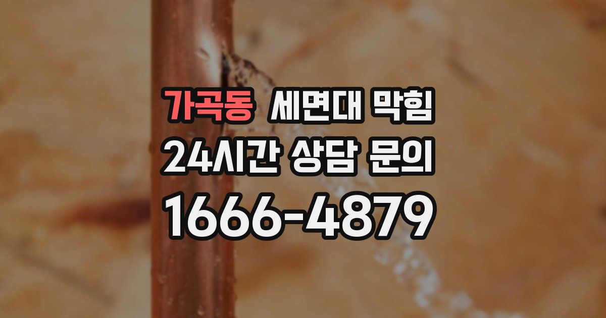 가곡동 세면대 막힘