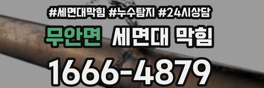 무안면 세면대 막힘