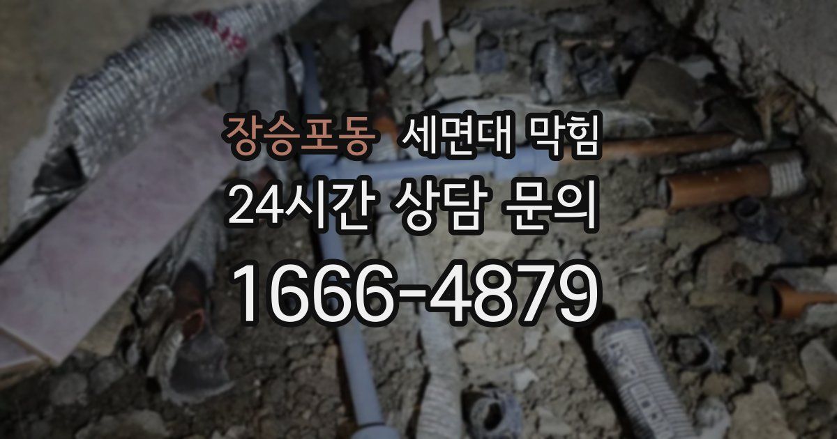 장승포동 세면대 막힘