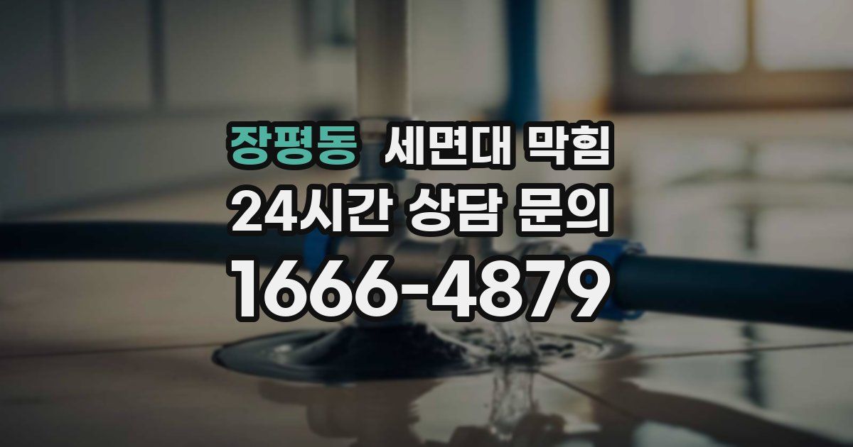 장평동 세면대 막힘