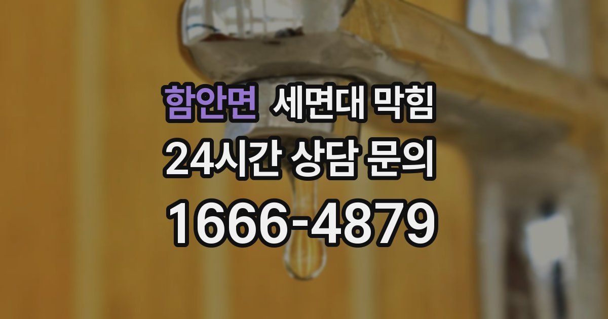 함안면 세면대 막힘