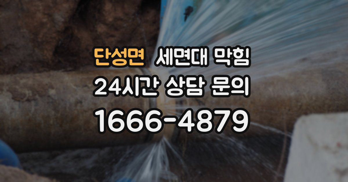 단성면 세면대 막힘