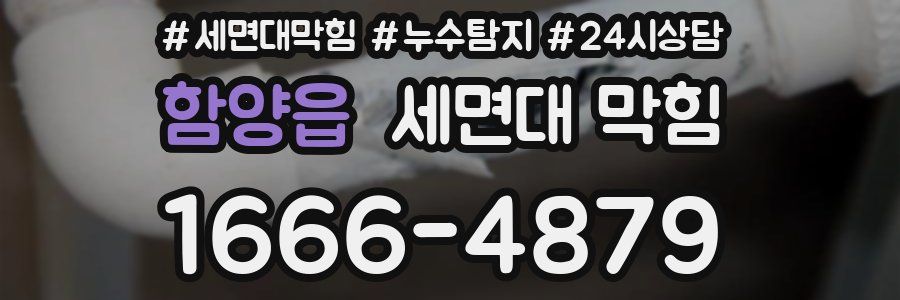 함양읍 세면대 막힘