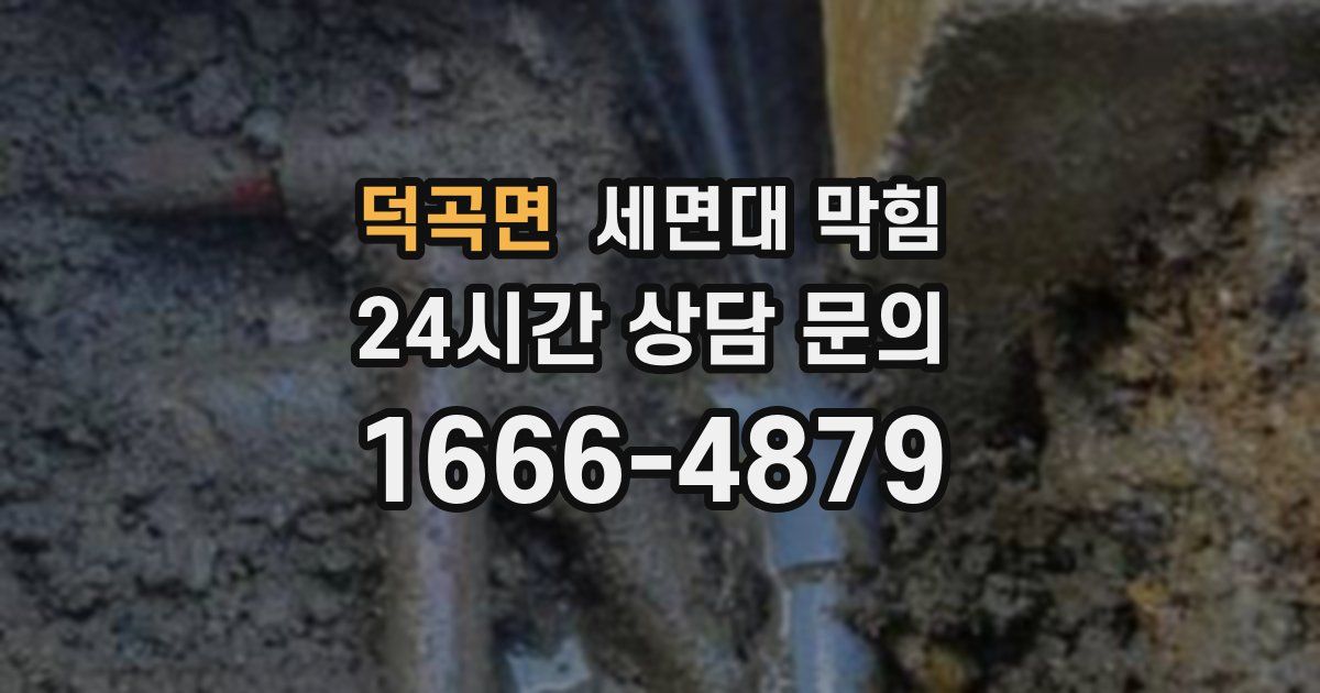 덕곡면 세면대 막힘