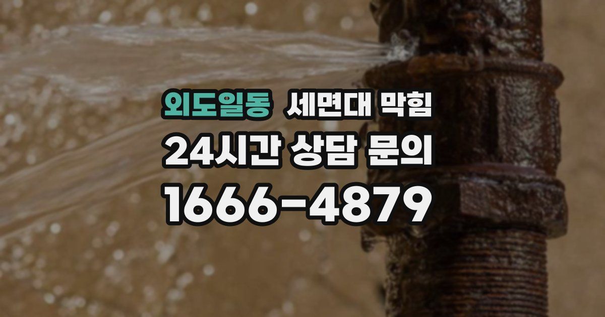 외도일동 세면대 막힘