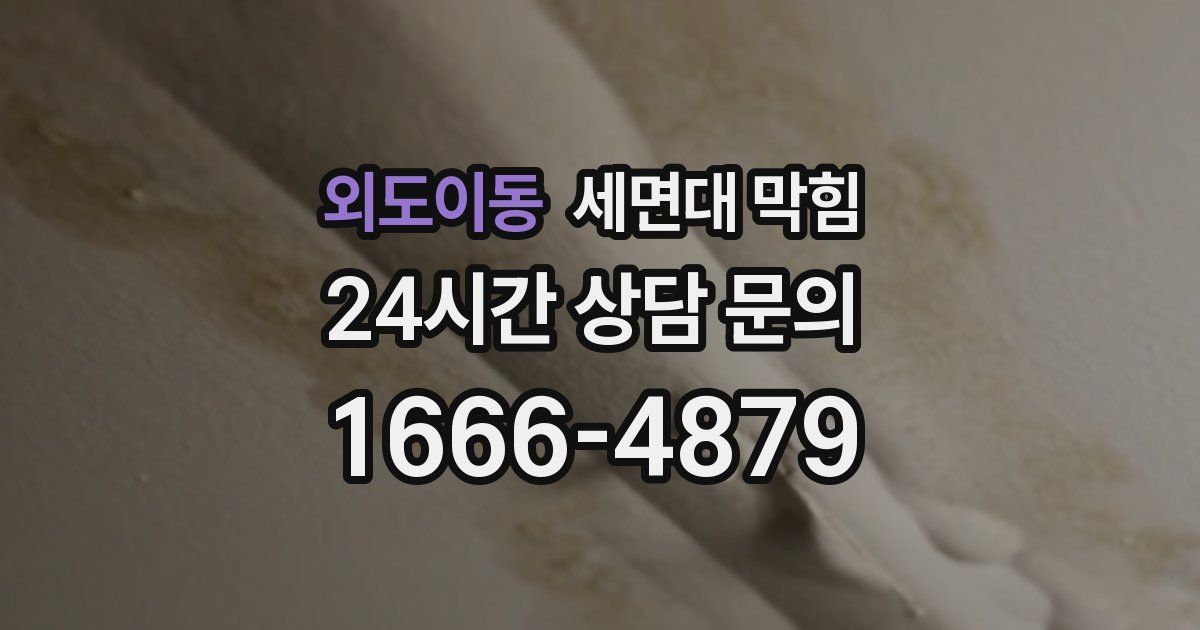 외도이동 세면대 막힘