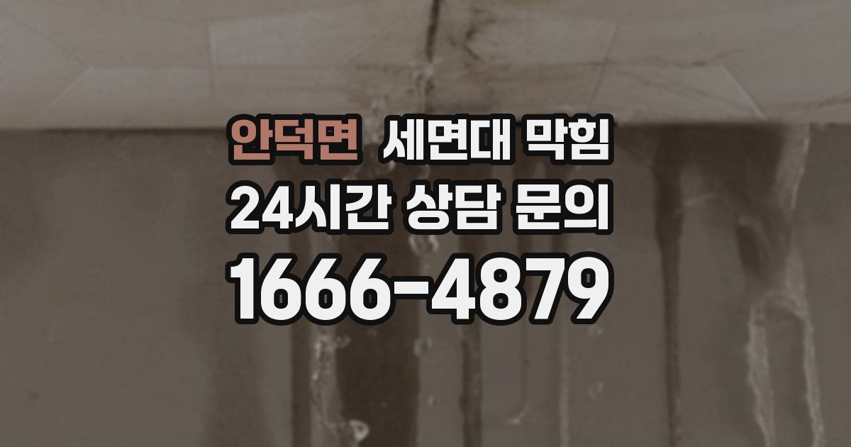 안덕면 세면대 막힘